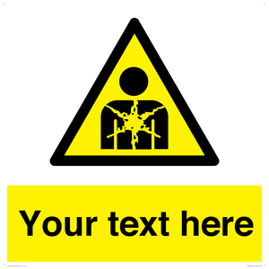 Custom Warning substance or mixture presenting a health hazard